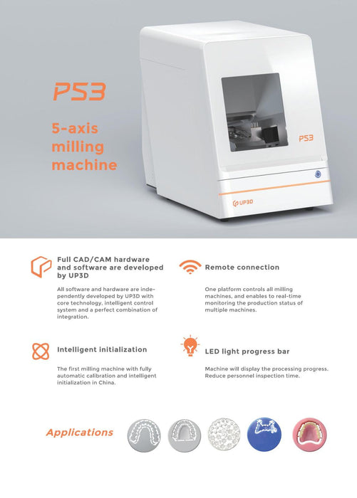 P53 - Smart dental 5-axis milling machine