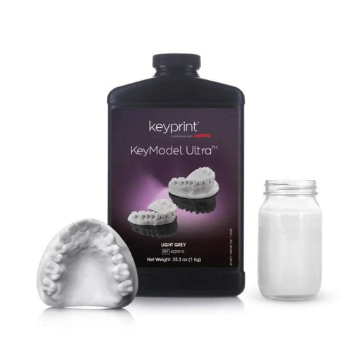 KeyPrint - KeyModel Ultra Laboratory 3D Printing Resin, Light Grey - Starcona Dental Supply