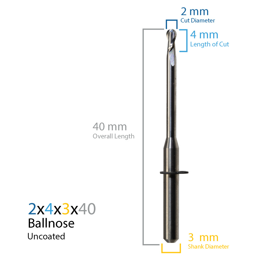 VHF: Uncoated K5-S2 CadCam Milling Burs