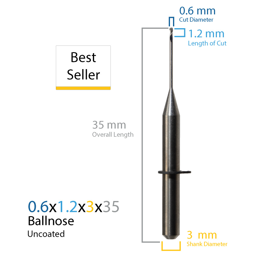 VHF: Uncoated K4 CadCam Milling Burs