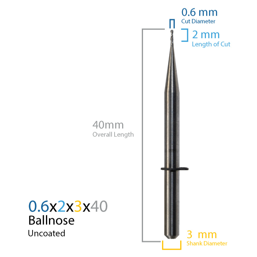 VHF: Uncoated K5-S2 CadCam Milling Burs