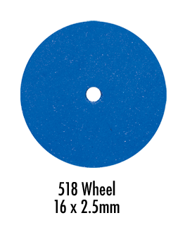 Wagner Silicone Wheel Blue Medium D17/3 B518 Pack of 100 Pieces