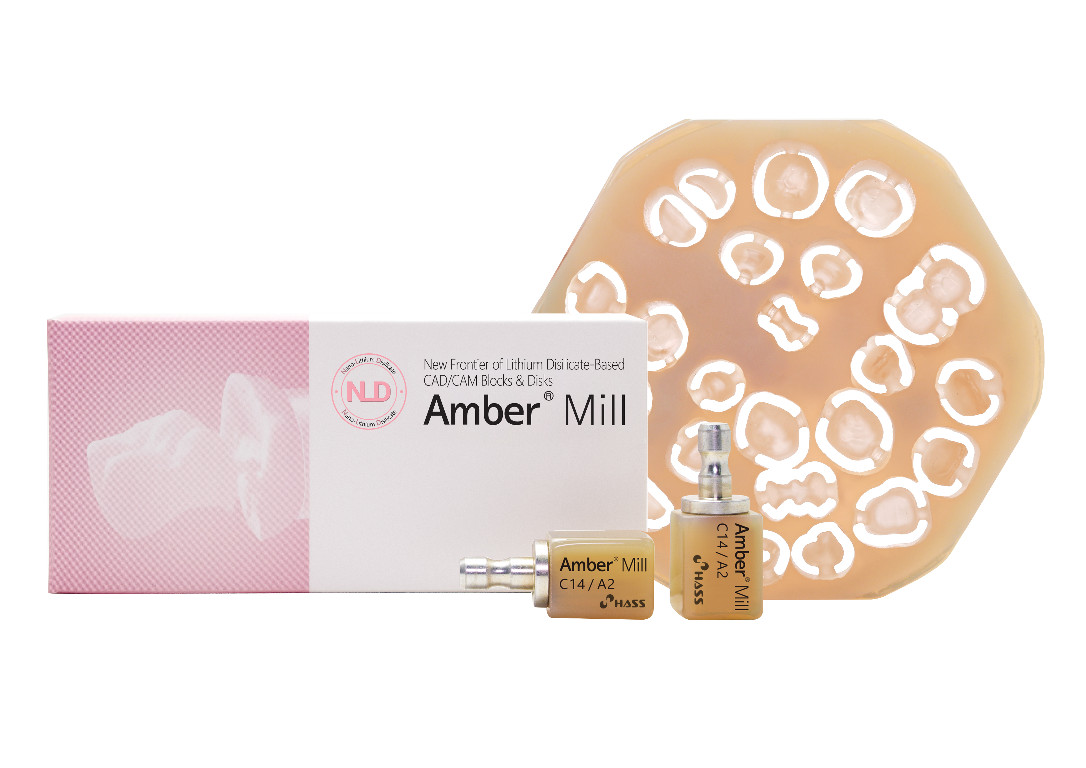 Amber Mill Lithium Disilicate CAD/CAM Discs (98x12mm diameter discs)