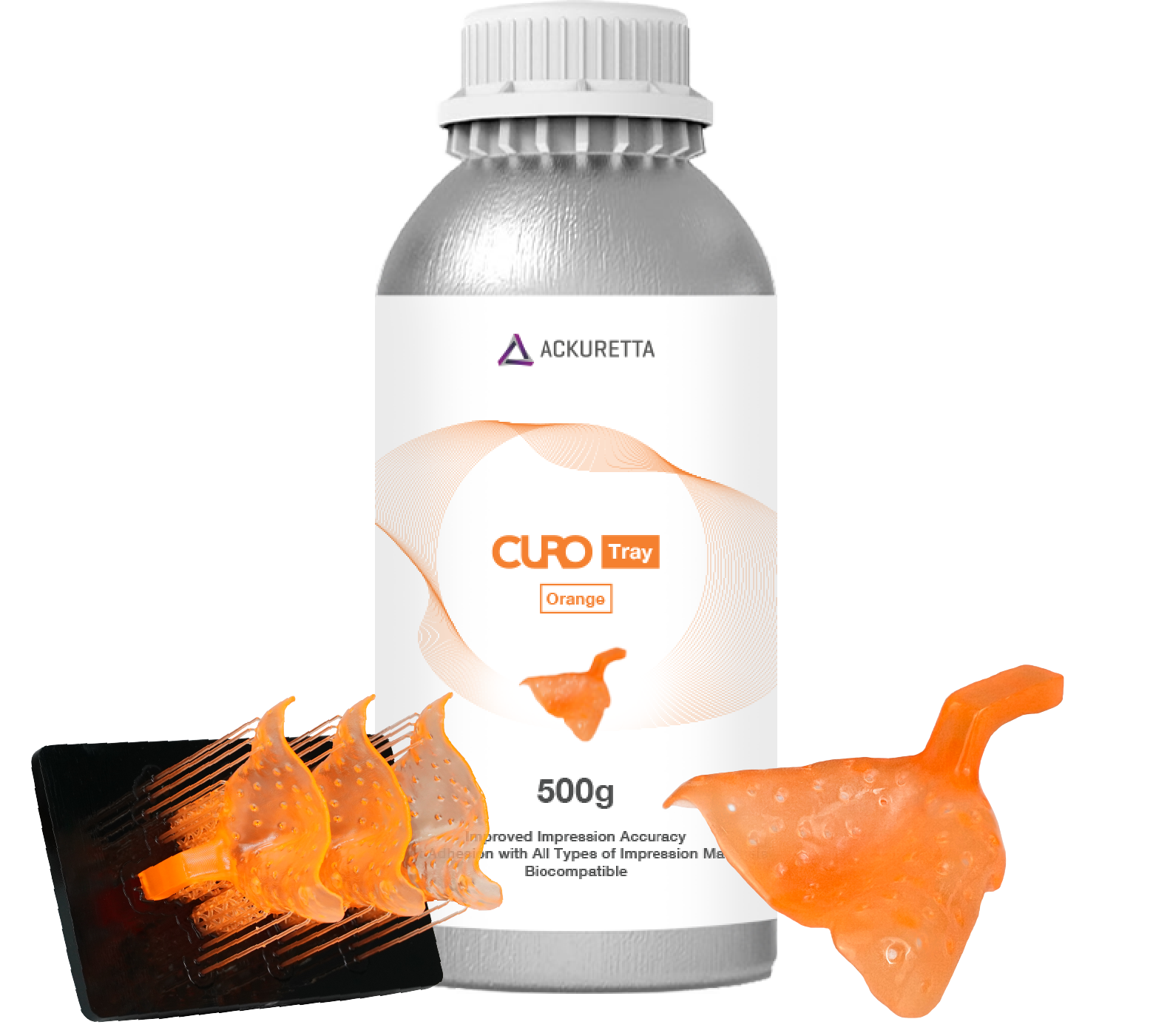 CURO Tray Resin 500g - Orange