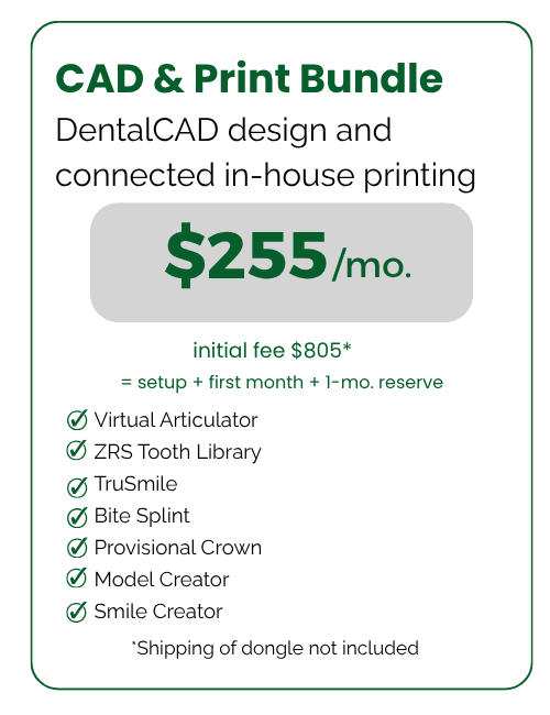 exocad (Subscription) CAD & Print Bundle