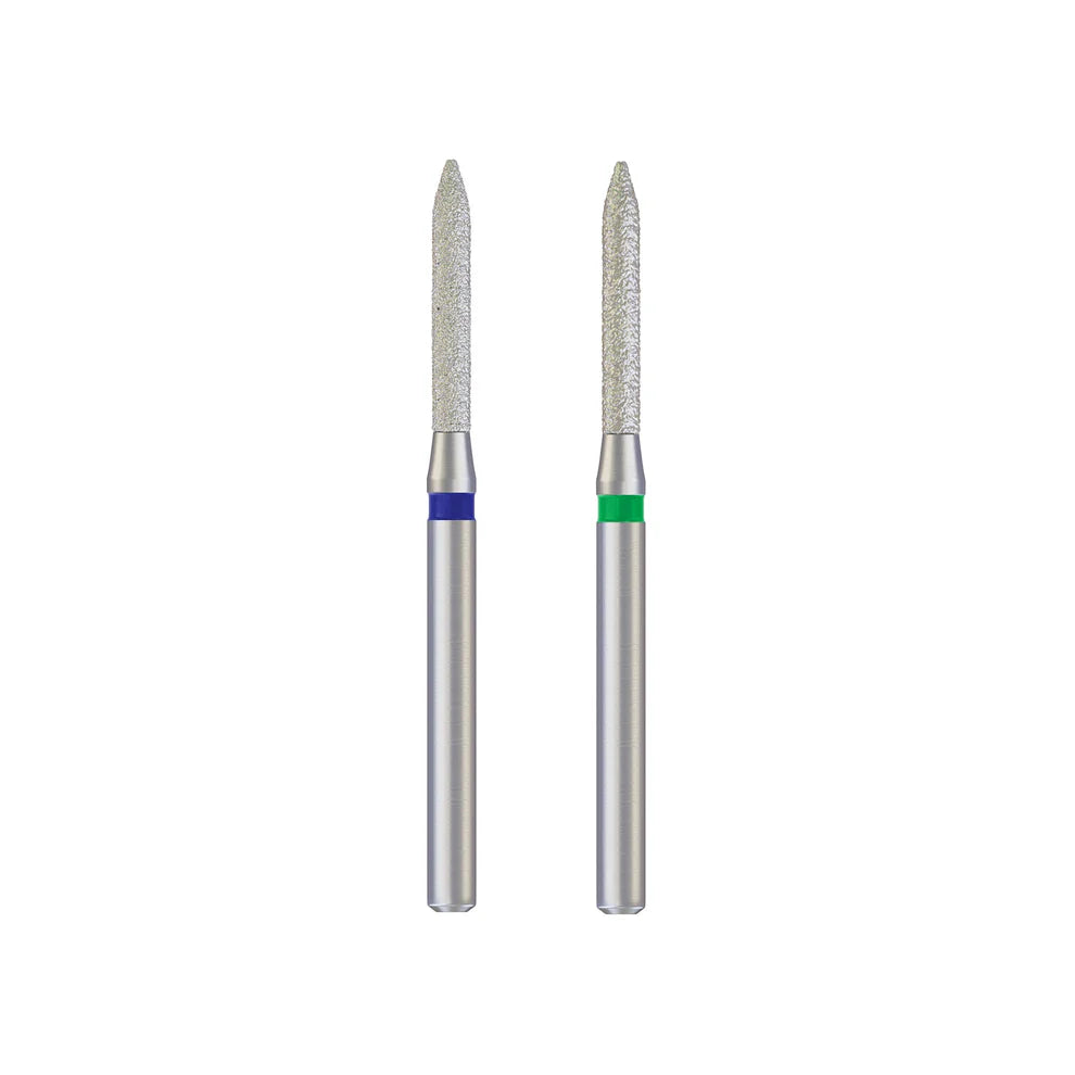 Diamond Pointed Cylinder Burs 22mm 10pcs ((ISO-126) Turbine)