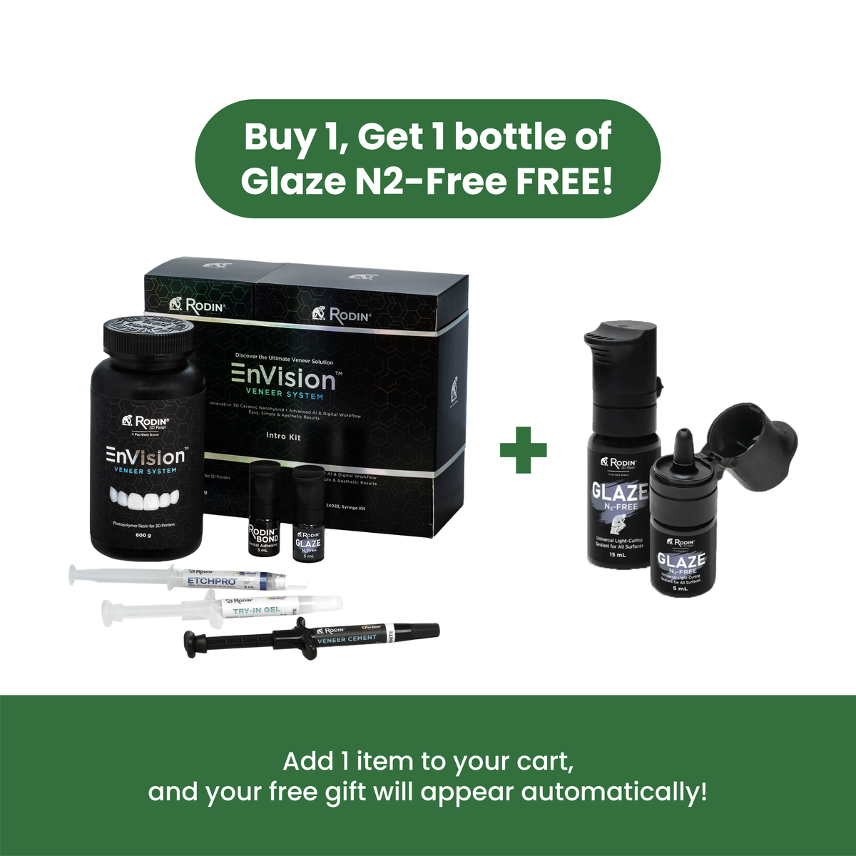 Rodin Envision Veneer System (Buy 1, Get Rodin Glaze N2-Free Promotion)