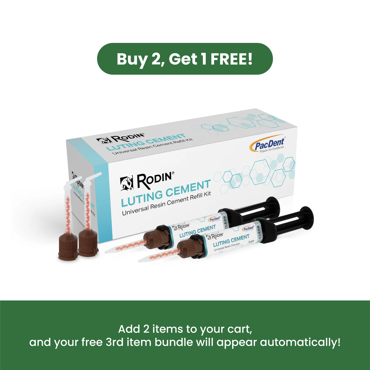 Rodin Luting Cement Refill - White (2 + 1 Promotion)