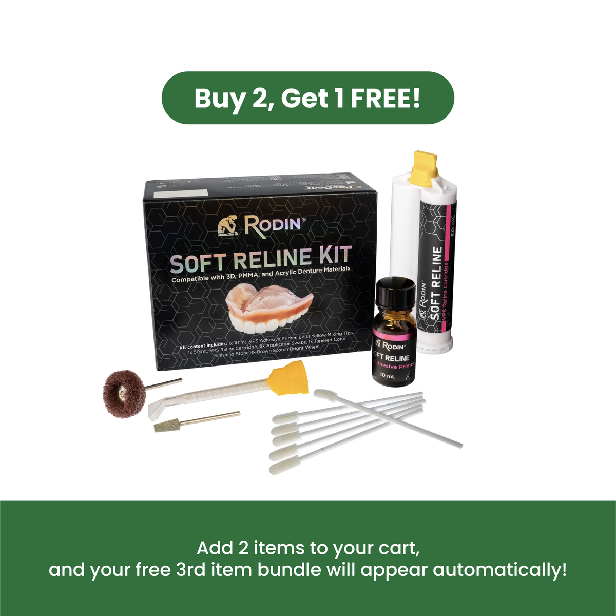 Rodin Soft Reline Kit (2 + 1 Promotion)