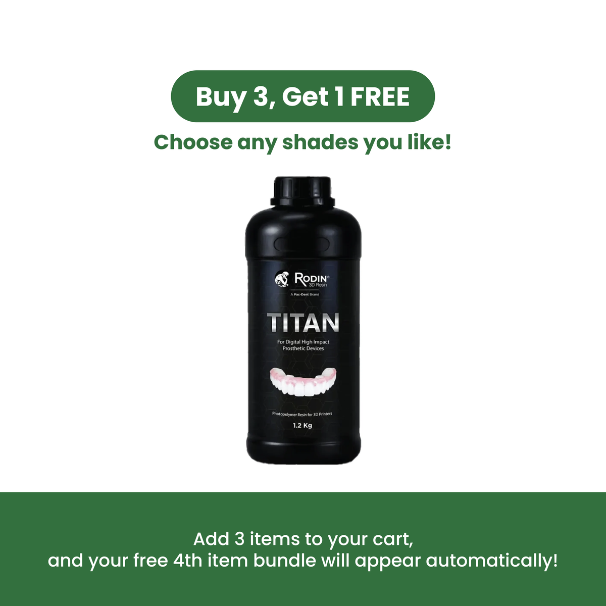 Rodin Titan Resin 1.2 kg (3 + 1 Promotion)