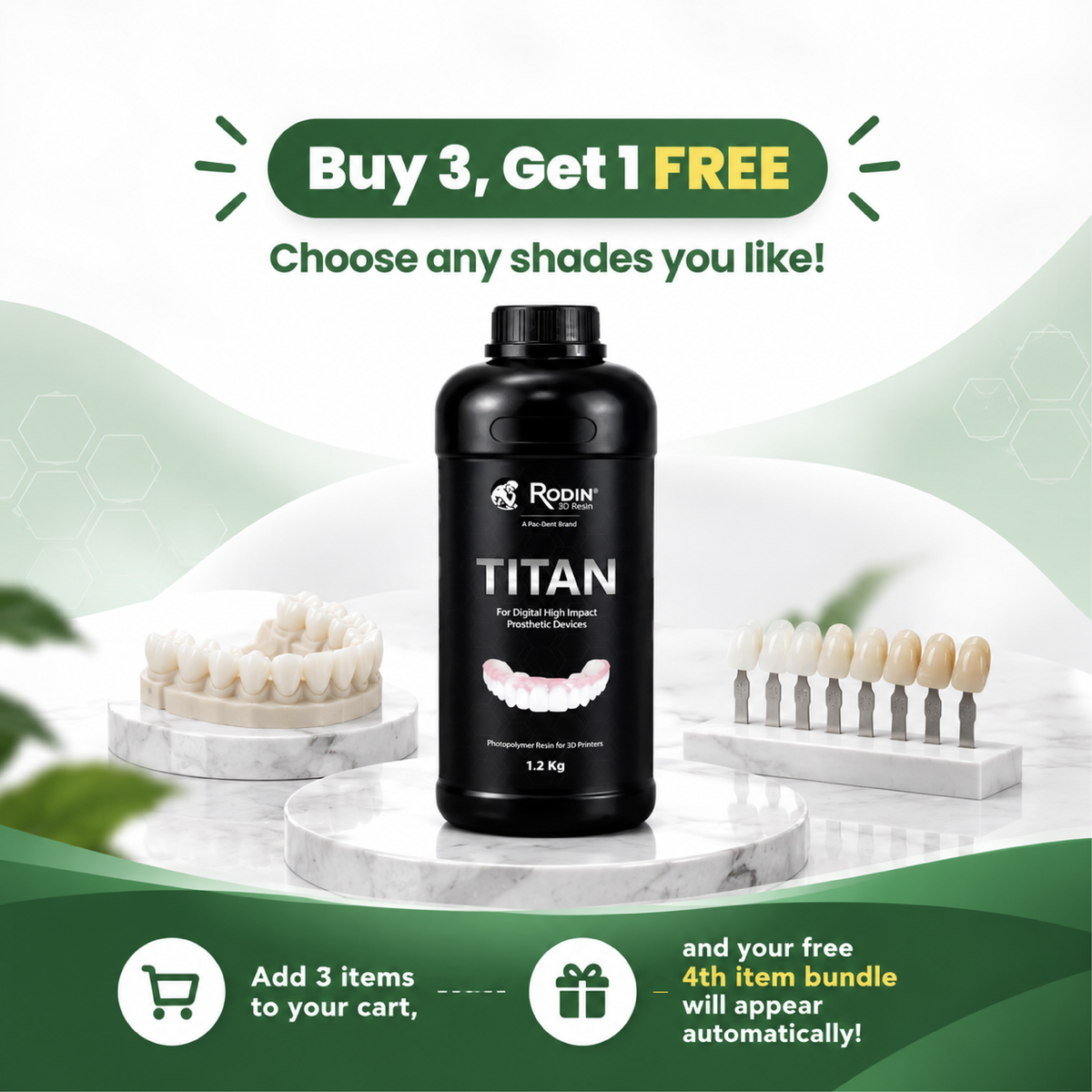 Rodin Titan Resin 1.2 kg (3 + 1 Promotion)