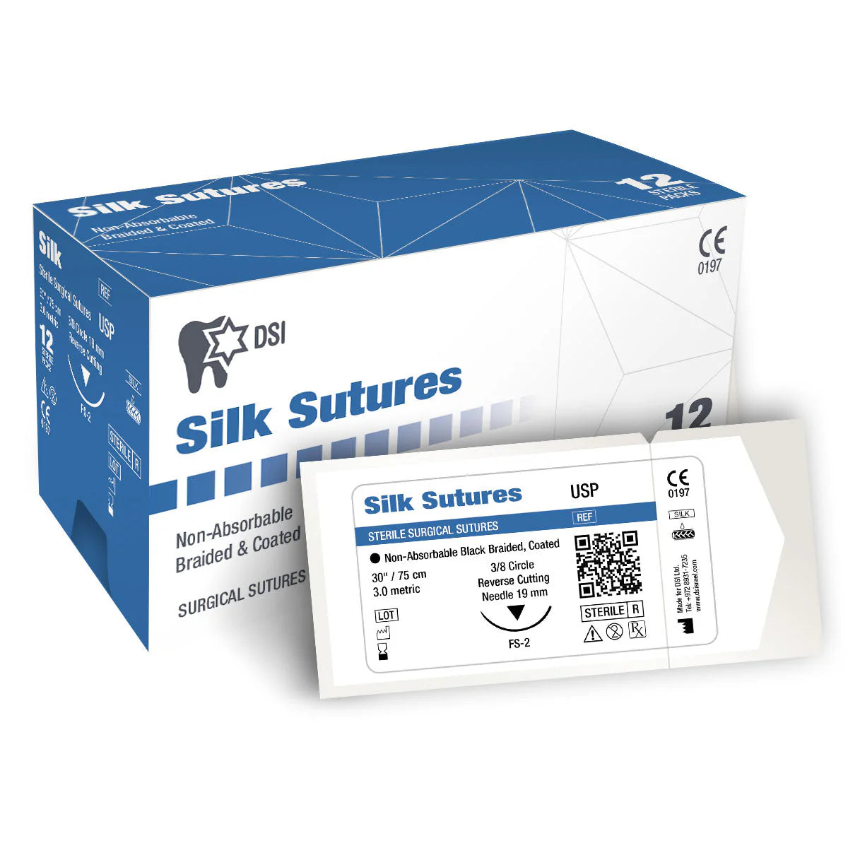 Silk Sutures 12pcs
