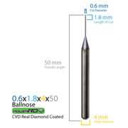 ROLAND: Diamond Coated CadCam Milling Burs