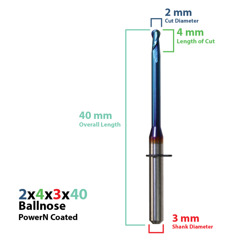 WIELAND SELECT HYBRID: Power N Coated CadCam Milling Burs