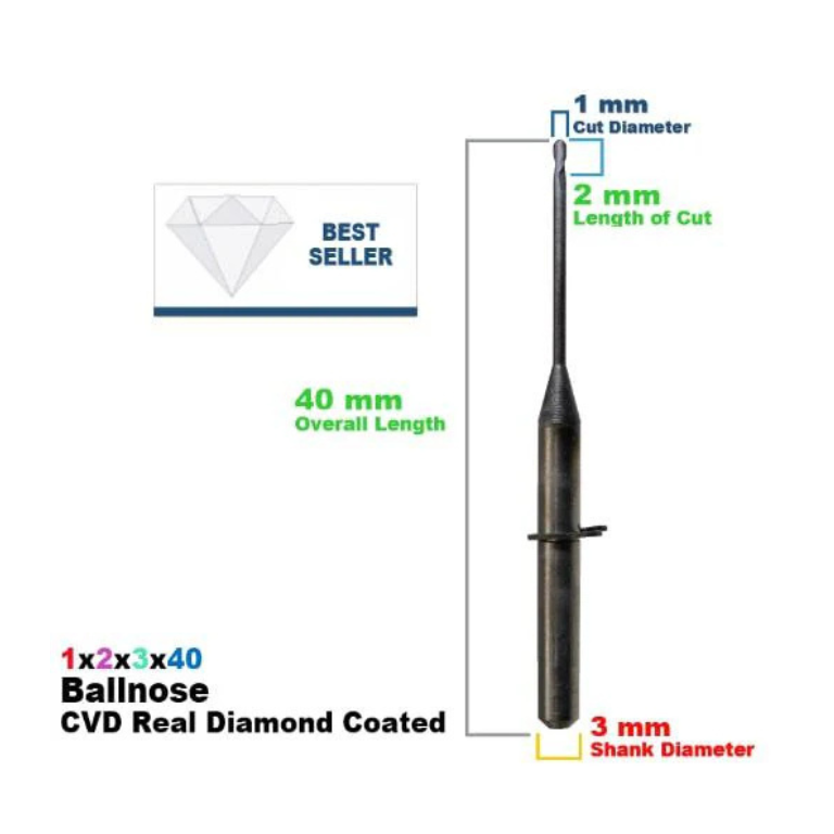 WIELAND SELECT HYBRID: CVD Diamond Coated  CadCam Milling Burs