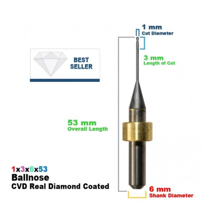 IMES-ICORE: Diamond Coated CadCam Milling Burs