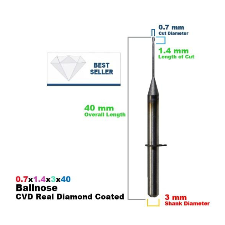 WIELAND SELECT HYBRID: CVD Diamond Coated  CadCam Milling Burs