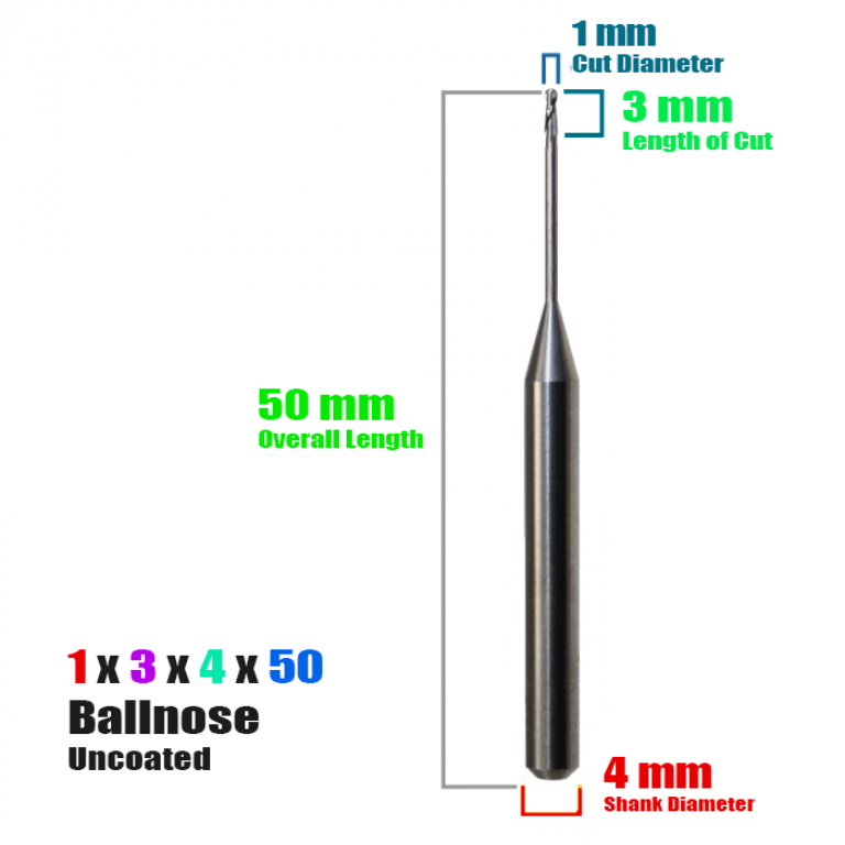 ROLAND: Carbide Uncoated CadCam Milling Burs