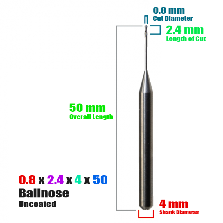 ROLAND: Carbide Uncoated CadCam Milling Burs