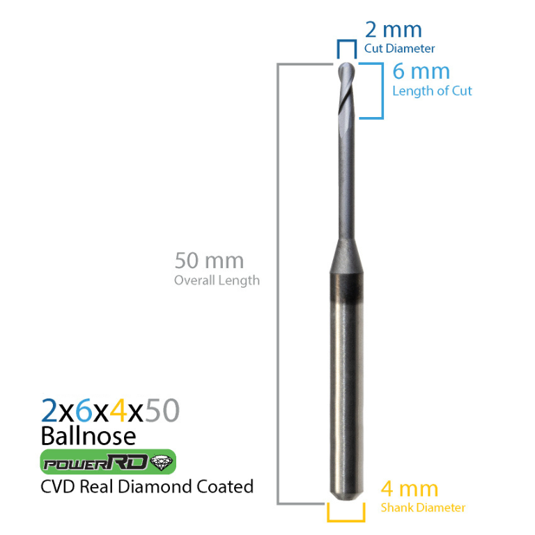 ROLAND: Diamond Coated CadCam Milling Burs