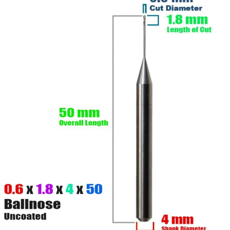 ROLAND: Carbide Uncoated CadCam Milling Burs
