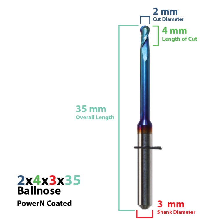 JENSEN: Power N Coated CadCam Milling Burs