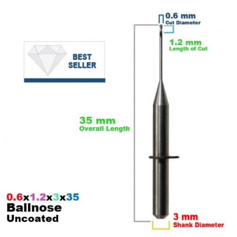 JENSEN: Carbide Uncoated CadCam Milling Burs