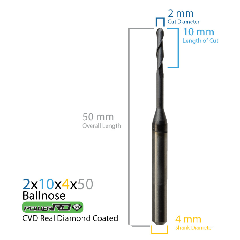 ROLAND: Diamond Coated CadCam Milling Burs