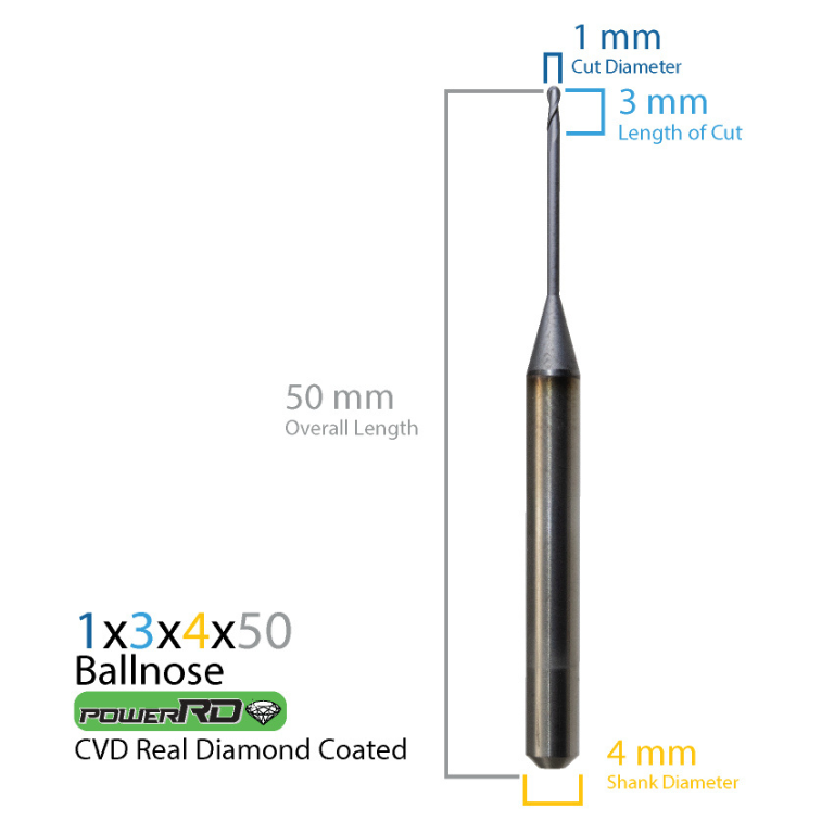 ROLAND: Diamond Coated CadCam Milling Burs