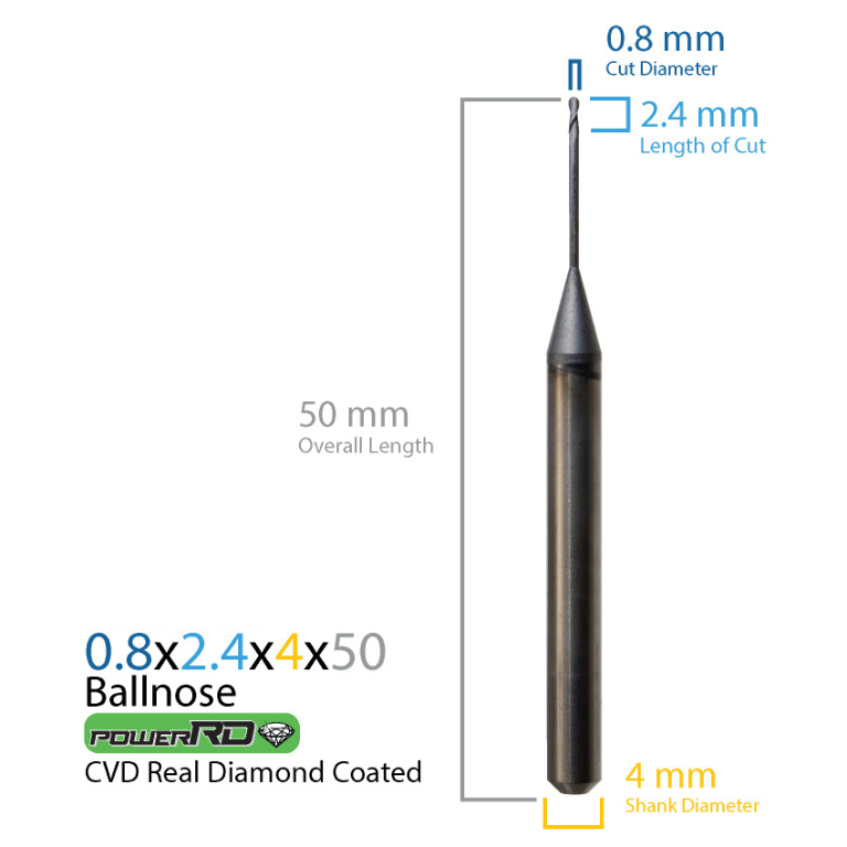 ROLAND: Diamond Coated CadCam Milling Burs