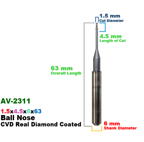 Axsys Versamill: CVD Diamond Coated CadCam Milling Burs