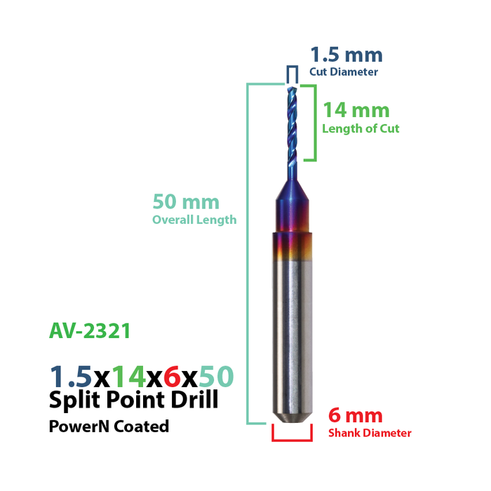 CadCam Milling Burs for Arum Axsys Versamill: Power N 1.5 MM x14x6x50