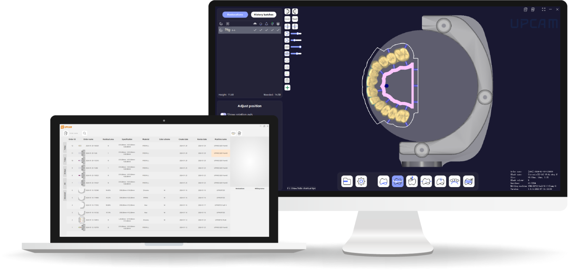 UP3D UPCAM – Smart Dental CAM Nesting Software