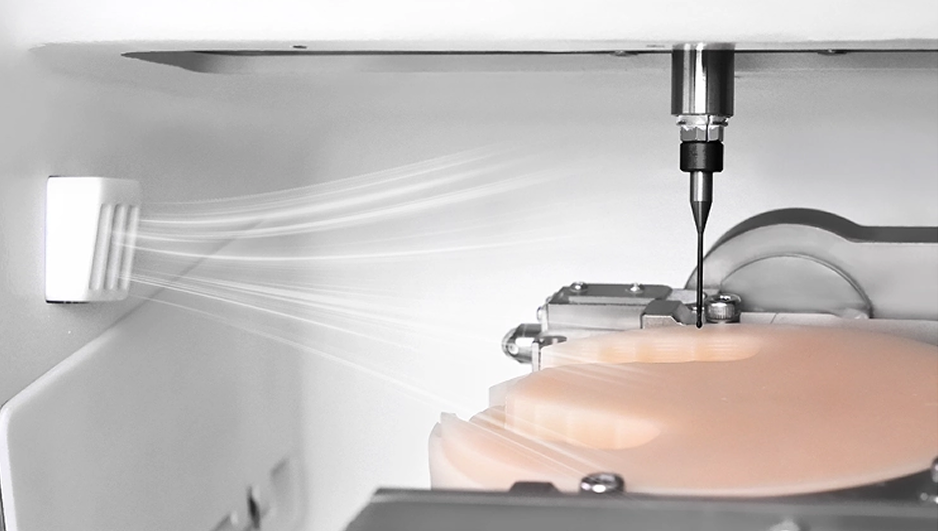 Ionizer chamber during resin milling