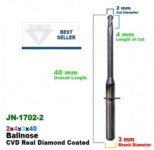 JENSEN: Diamond Coated CadCam Milling Burs