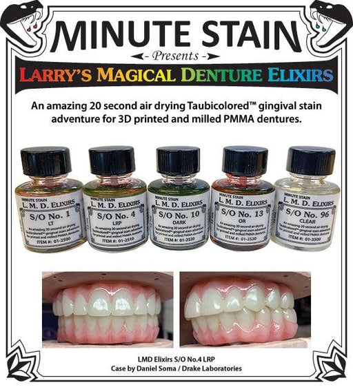 L.M.D. ELIXIRS KIT - Gingival Stains For 3D Printed And Milled PMMA Dentures - Starcona Dental Supply