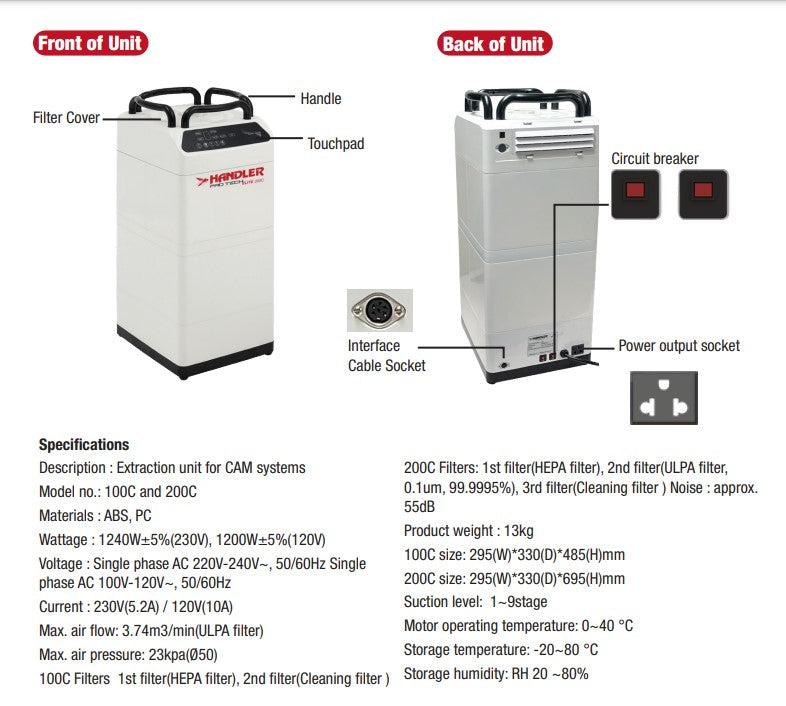 Dust Extraction Cad Cam Milling System - 100C and 200C - Starcona Dental Supply