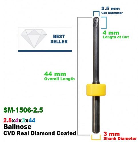 SIRONA MC X5: Diamond Coated CadCam Milling Burs