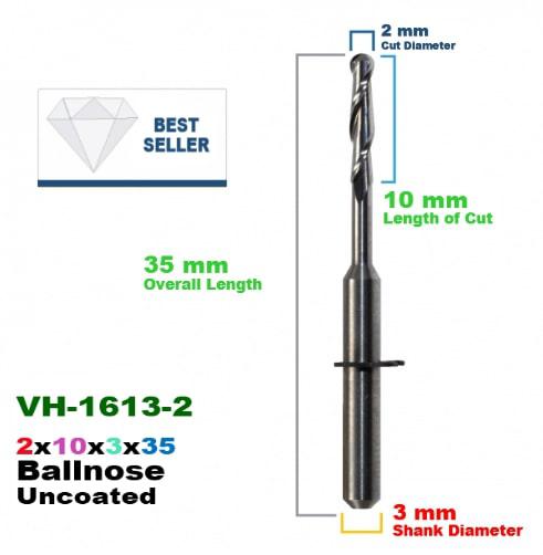 VHF: Carbide Uncoated CadCam Milling Burs