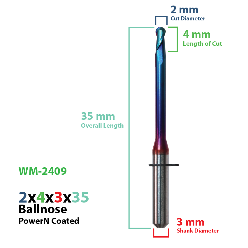 WIELAND MINI: Power N Coated CadCam Milling Burs