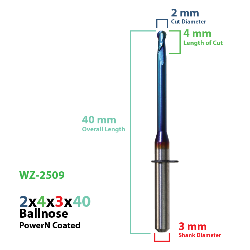 WIELAND SELECT HYBRID: Power N Coated CadCam Milling Burs